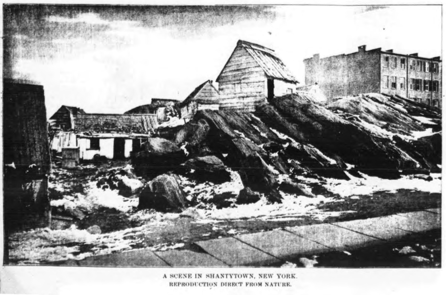 A Scene in Shantytown, New York